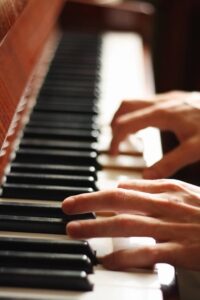 Arnie Abrams Fingers Playing Piano